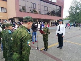 54 новобранца Уваровского кадетского корпуса имени святого Георгия Победоносца - учащиеся приняли пр